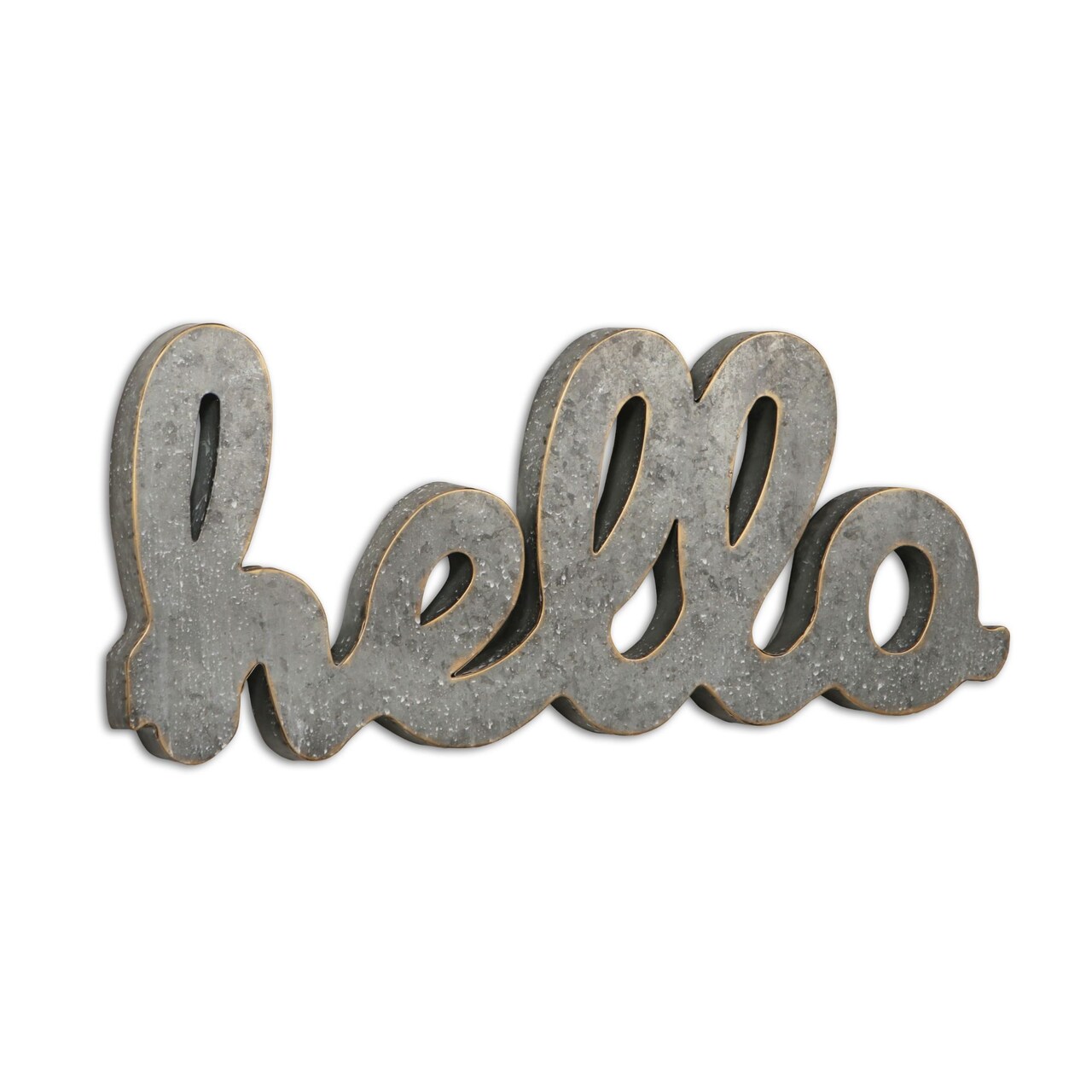 Contemporary Home Living 28" Gray Cursive Lettered Hello Wall Sign